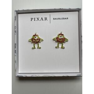 BaubleBar Disney Pixar Monsters INC Mike Wazaski Halloween Pumpkin Earrings